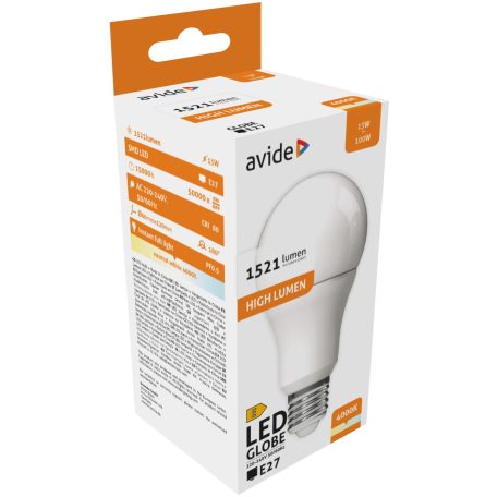 LED Globe A60 13W E27 NW 4000K