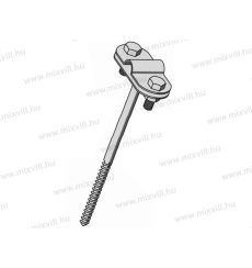 XBS MGZNT-02 8x180A-FeZn vezetéktartó 8-10mm köracélhoz 18cm hosszú csavaros heggyel Tüzihorganyzott