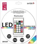   Avide LED Szalag Bliszter 12V 7.2W SMD5050 30LED címezhető IC RGB IP65 5m + Prg.távirányító