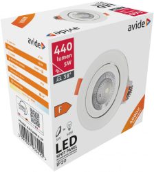 Avide LED Beépíthető Spot 38° Kerek 5W NW 4000K