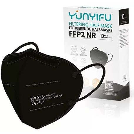 FFP2 (KN95) Légzésvédelmi maszk fekete