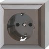 1 férőhelyes földelt csatlakozóaljzat, barna, beltéri 1 férőhelyes földelt csatlakozóaljzat, barna, beltéri