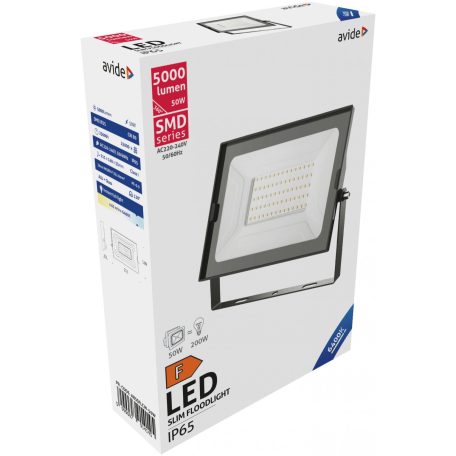 LED Reflektor Slim SMD 50W CW 6400K