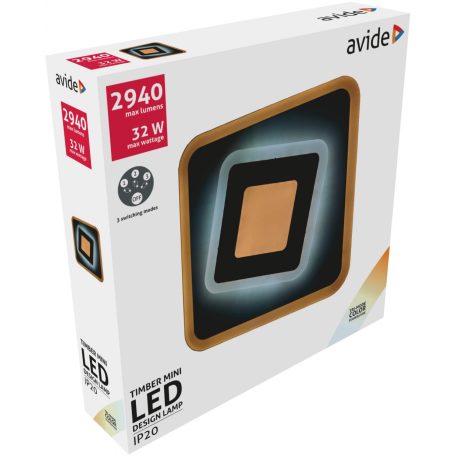 Avide Fali Design Oyster Timber mini 3 kapcsolási mód 32W