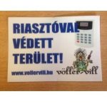 Riasztóval védett terület matrica