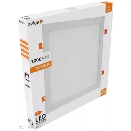 Led beépíthető mennyezeti négyzet lámpa 24w 4000k