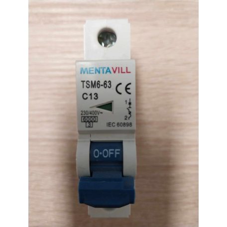 Kismegszakító 1P C 13A 6kA
