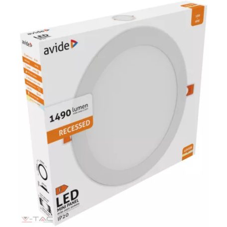 Led beépíthető kerek mennyezeti lámpa 18w 4000k