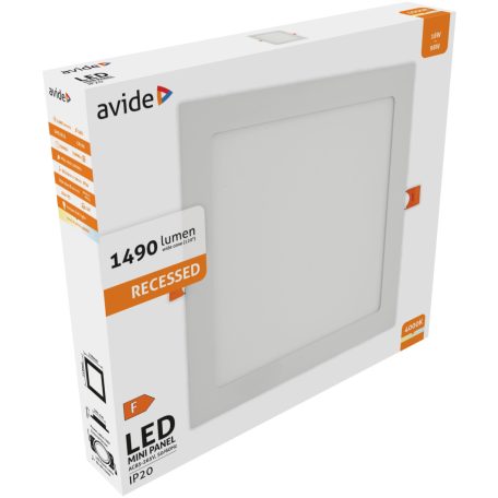 Led beépíthető négyzet mennyezeti lámpa 18W 4000K