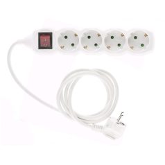 Entac Elosztó 4 Foglalat Kapcsolóval 3 m