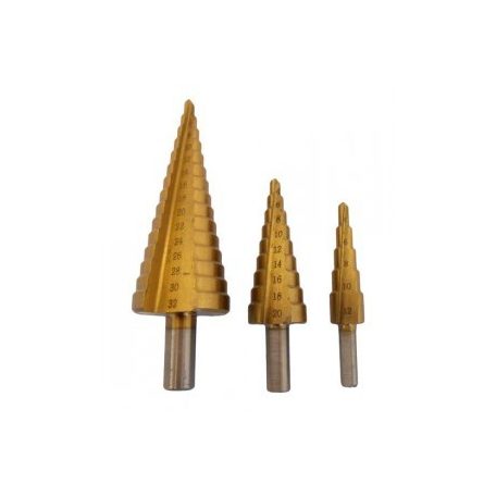 Lépcsősfúró készlet 3db