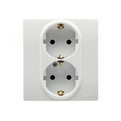 Niloé 2x2P+F csatlakozó aljzat fehér