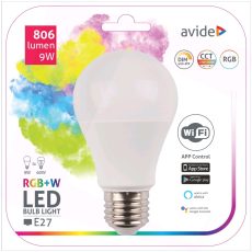 Avide Smart LED Globe A60 9W RGB+W WIFI APP Control