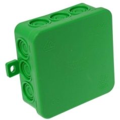 Falon kívüli kötődoboz 85x85x40 IP54 zöld