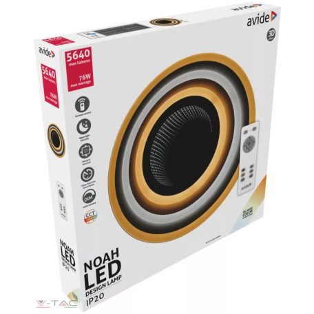 Avide Design Mennyezeti Lámpa Noah 76W(38+38) RF Távirányítóval