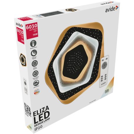 Avide Design Mennyezeti Lámpa Eliza 76W(38+38) RF Távirányítóval