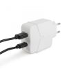 Hálózati Adapter USB + Type-C PD18W gyorstöltéssel - fehér