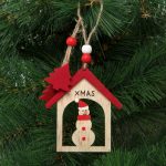 Karácsonyfadísz - hóember - akasztható - 17,5 x 7,5 cm