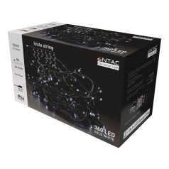 Entac Karácsonyi IP44 360 LED Jégcsapfüzér CW 8m