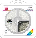 Avide LED Szalag Bliszter 5V 7.2W SMD5050 30LED RGB IP65 2m