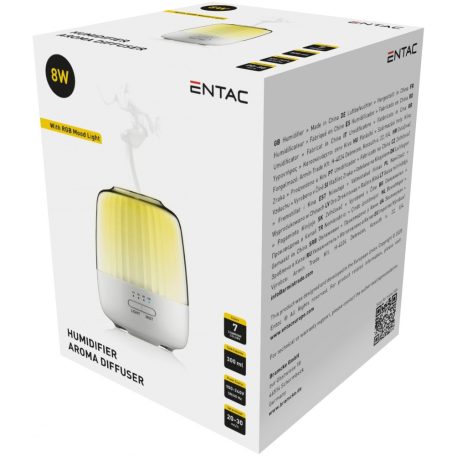 Entac Aromaterápiás Párásító RGB Hangulatvilágítással 300ml 8W
