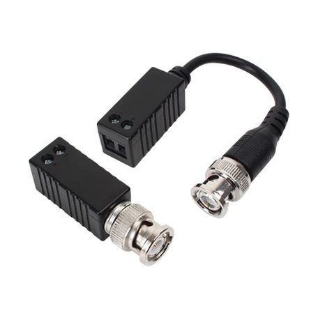 AHD 1 csatornás mini passzív koax - csavart érpáras analóg HD videojel átalakító szett.