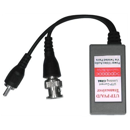 Csavartérpáros passzív jelátalakító,1 csatornás,video/táp/audio(adat) 12VDC, sorkapocs.