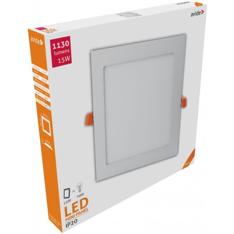 Avide LED Beépíthető Négyzetes Mennyezeti Lámpa ALU 15W NW 4000K