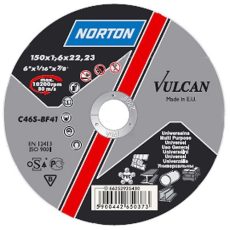 VF 115/1 NORTON ....A60R-T41 115*1*22,23MM VÁGÓTÁRCSA FÉM/INOX (NOR-STAR)