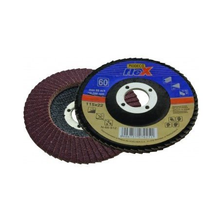 Lamellás csiszolótányér, korund 115mm/P60 MODECO