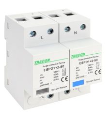 TRACON ESPD1+2-50-2P T1+T2 AC típusú túlfeszültséglevezető