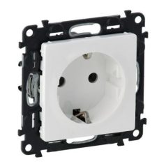   VALENA LIFE 2P+F CSATLAKOZÓALJZAT, CSAVAROS VEZETÉKBEKÖTÉSSEL FEHÉR