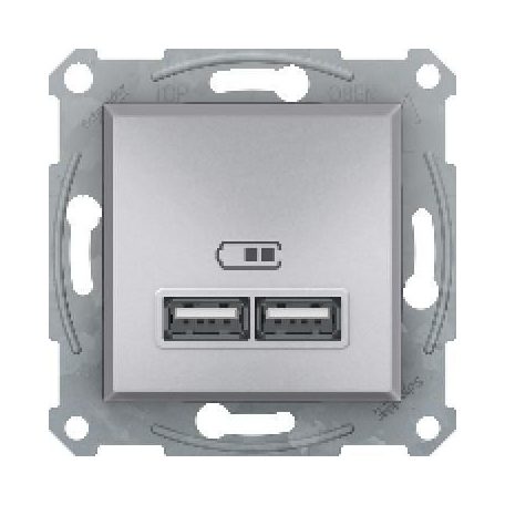 ASFORA DUPLA USB TÖLTŐ 2.1A ALU