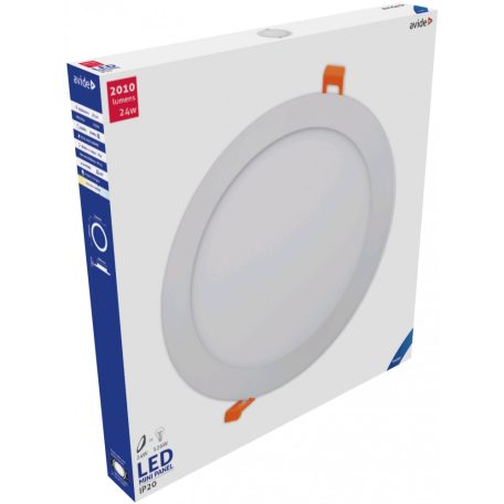 Avide LED Beépíthető Kerek Mennyezeti Lámpa ALU 24W CW 6400K