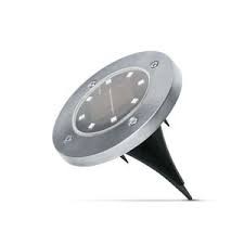 LED-es leszúrható szolár lámpa - kör alakú - melegfehér - 12 cm