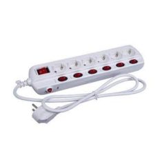 Hálózati 6-os elosztó, kapcsolós