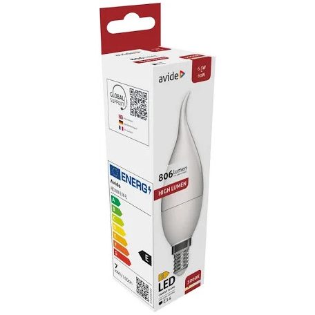 Avide LED Candle Flame 6W E14 WW 3000K
