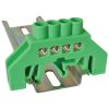 Szigetelt földelősín (N/PE), zöld 100A, 6×9mm, 4P, IP20 NPE-G6-4 Tracon Szigetelt földelősín (N/PE), zöld 100A, 6×9mm, 4P, IP20 NPE-G6-4 Tracon