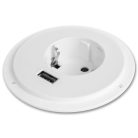 Rejtett - beépíthető konnektor + USB