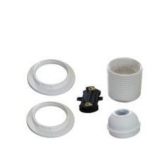 CSILLÁRFOGLALAT, E27 (2db gyűrűvel, max. 60W, fehér)