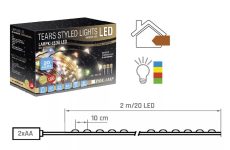 TÜNDÉRFÉNY ELEMES 2 MÉTER, MULTICOLOR, TÁVIRÁNYÍTÓ NÉLKÜL, POLAMP