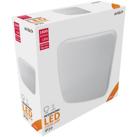 Avide LED Mennyezeti Lámpa Négyzetes Desdemona 18W 330*100mm NW 4000K