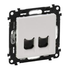 VALENA LIFE 2XRJ45 CAT.5E UTP FEHÉR ADAT ÁTV.CSATLAK.ALJZAT FEDÉLLEL