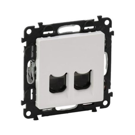 VALENA LIFE 2XRJ45 CAT.5E UTP FEHÉR ADAT ÁTV.CSATLAK.ALJZAT FEDÉLLEL