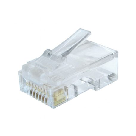 RJ45 UTP DUGÓ 8P/8P ROUND CAT6 8P/8C CAT6 LAPOS+KEREK KÁBELHEZ