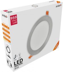 Avide LED Beépíthető Kerek Mennyezeti Lámpa ALU Szatén Nikkel 12W NW 4000K