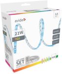   Avide LED Szalag Bliszter 12V 22W RGB 2x5m Zene vezérlés + IR távirányító