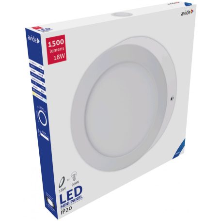 Avide LED Falra Szerelhető Kerek Mennyezeti Lámpa ALU 18W CW 6400K