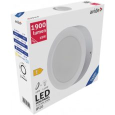 Avide LED Falra Szerelhető Kerek Mennyezeti Lámpa Műanyag 18W CW 6400K