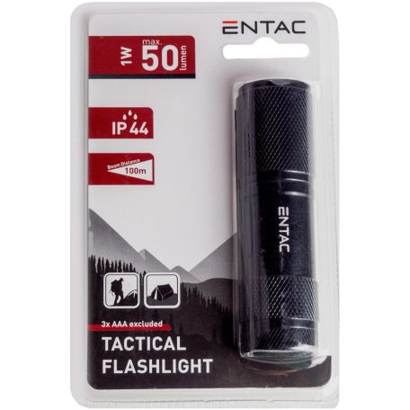 Entac Elemlámpa 1W 9LED ALU Fekete 3xAAA nt.